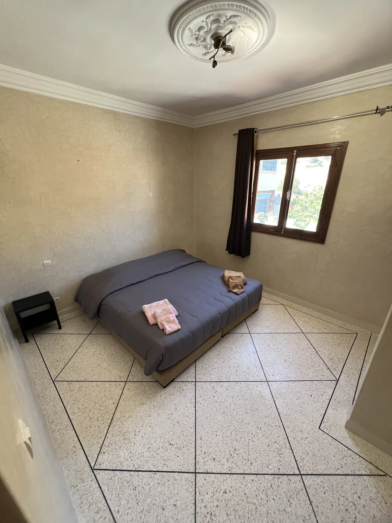 Double room with mountain light